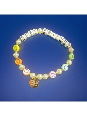 Little Words Project Stretch Bracelet Best Friends Smile Faces